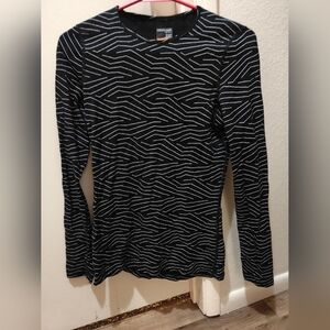 Icebreaker Women's Merino Long Sleeve Crewe Thermal Top Size S - Black